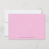 ピンクリネンシンプルブラックスクリプト結婚の詳細 招待状 (裏面)