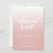 ピンクリハーグラデーションサルディナー招待状 招待状 (正面)