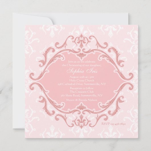 ピンクリファインメント招待状 招待状 (正面)