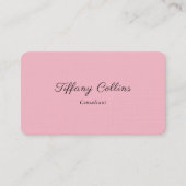 ピンクリフェミニンネンミニマルプロフェッショナルモダン 名刺 (正面)