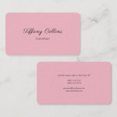 ピンクリフェミニンネンミニマルプロフェッショナルモダン 名刺 (正面/裏面)