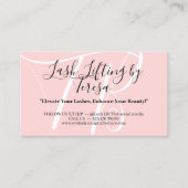 ピンクリフトティントアフターケアのヒントの指示 名刺 (正面)