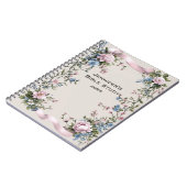 ピンクリボエレガントンフローラバイブル勉強ノート ノートブック (左側)