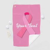 ピンクリボカスタムン文字 ゴルフタオル (インサイチュ)