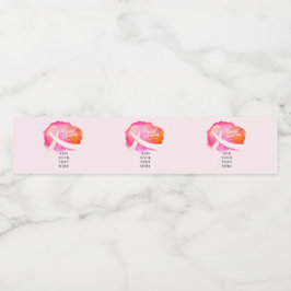 ピンクリボフォーマルンがん認識度資金調達者 ペットボトルラベル