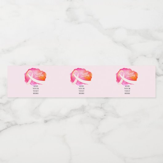 ピンクリボフォーマルンがん認識度資金調達者 ペットボトルラベル (シングルラベル)