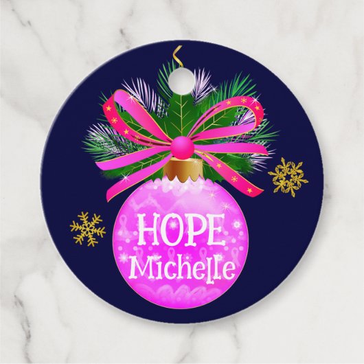 ピンクリボユニークンバウブル フェイバータグ (正面)