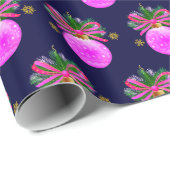 ピンクリボユニークンバウブル ラッピングペーパー (ロールコーナー)