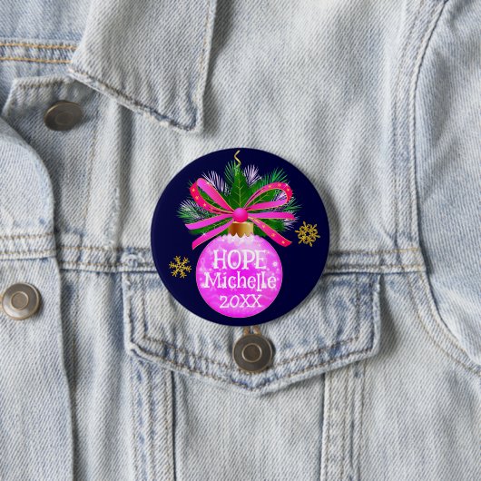 ピンクリボユニークンバウブル 缶バッジ (インサイチュ)