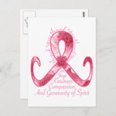 ピンクリボンありがとう ポストカード (正面/裏面)