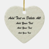 ピンクリボンがんリボン#2からのハート- SRF セラミックオーナメント (裏面)