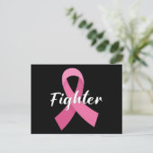 ピンクリボンがん認識度乳がん戦闘機 ポストカード (スタンド正面)