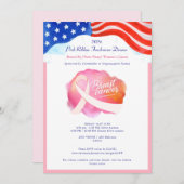 ピンクリボンがん認識度月フラグ資金調達者 招待状 (正面/裏面)