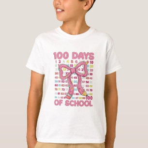 ピンクリボンでお祝い!入学100日おめでとう Tシャツ