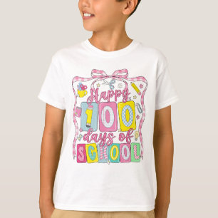 ピンクリボンでハッピー100日目 Tシャツ