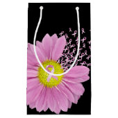 ピンクリボンとデイジー スモールペーパーバッグ (正面)