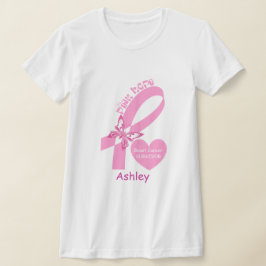 ピンクリボンと乳房癌の生存者 Tシャツ