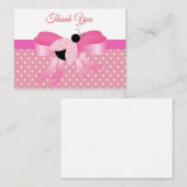 ピンクリボンのピンクレディバグありがとう ノートカード (正面/裏面)