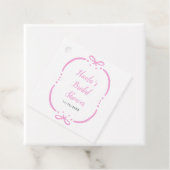 ピンクリボンのブライダルシャワー フェイバータグ (インサイチュ)