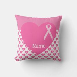 ピンクリボンを持つ乳がん認識度 クッション