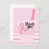 ピンクリボンを持つ乳がん認識度 サンキューカード (正面/裏面)
