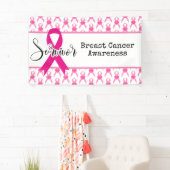 ピンクリボンを持つ乳がん認識度 横断幕 (インサイチュ)