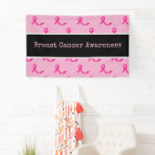 ピンクリボンを持つ乳がん認識度 横断幕 (インサイチュ)