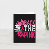 ピンクリボンアメリカ国旗の乳がんAを食べる カード (正面)