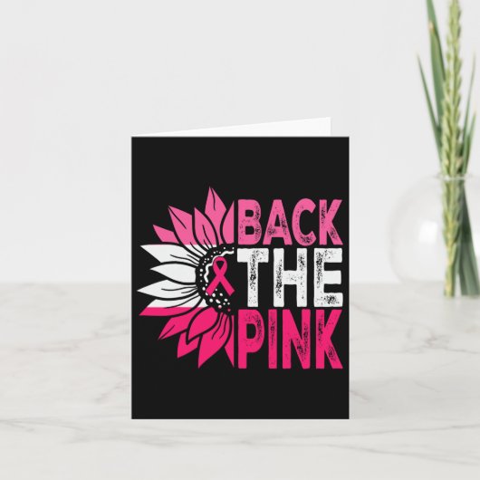 ピンクリボンアメリカ国旗の乳がんAを食べる カード (正面)