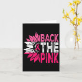 ピンクリボンアメリカ国旗の乳がんAを食べる カード (黄色い花)