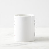 ピンクリボンウォリアー乳がん認識度女性 コーヒーマグカップ (中央)