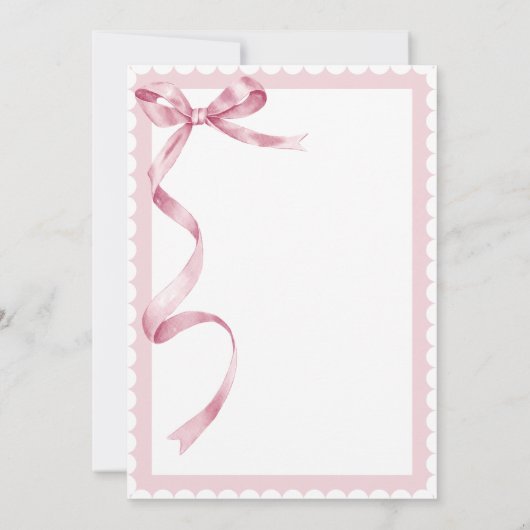 ピンクリボンエレガントブライダルシャワー 招待状 (裏面)