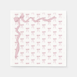 ピンクリボンエレガント赤ちゃんシャワー スタンダードカクテルナプキン