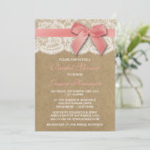 ピンクリボンオンクラフト&レースブライダルシャワー 招待状 (スタンド正面)