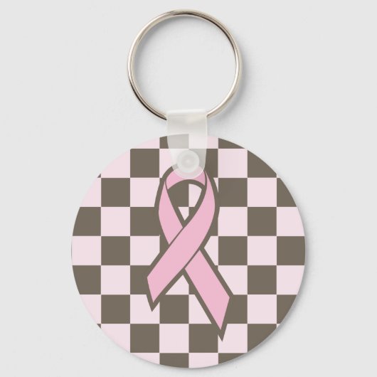 ピンクリボンキーチェーン キーホルダー (正面)