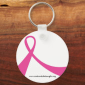 ピンクリボンキーチェーン キーホルダー (正面)