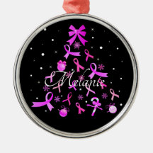 ピンクリボンクリスマスツリー