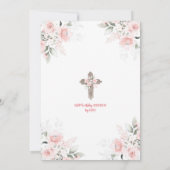 ピンクリボンクレストガールファースト聖餐式 招待状 (裏面)