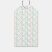 ピンクリボングリーンリー伝統的クラシッククリスマス ギフトタグ (裏面)