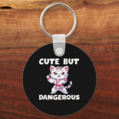 ピンクリボンコケットボウボクシンググローブブレストカンク キーホルダー (正面)