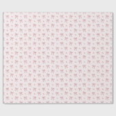 ピンクリボンコケット弓かわいいフェミニン美学 ラッピングペーパー (フラット)