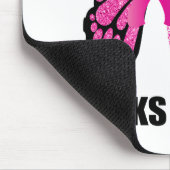 ピンクリボンサバイバーバタフライ乳がん マウスパッド (コーナー)