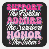 ピンクリボンサポートアミーオナーバスト認識度 スクエアシール (正面)