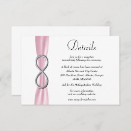 ピンクリボンシルバーインフィニティ結婚ズ詳細 エンクロージャーカード