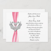 ピンクリボンシルバースワンス招待状 招待状 (正面/裏面)