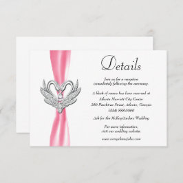 ピンクリボンシルバースワン結婚ズ詳細 エンクロージャーカード