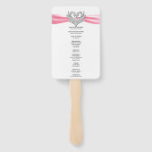 ピンクリボンシルバースワン結婚式 プログラムファン ハンドファン (裏面)