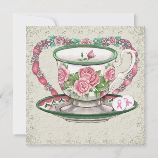 ピンクリボンスイートティーパーティー- SRF 招待状 (正面)