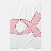 ピンクリボンスケッチ キッチンタオル (縦)