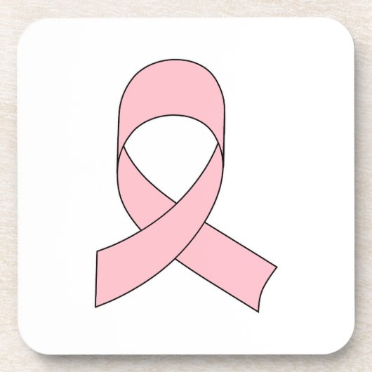 ピンクリボンスケッチ コースター (正面)